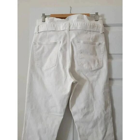 Frame belted pleated pegged white jeans 30 - Picture 4 of 9